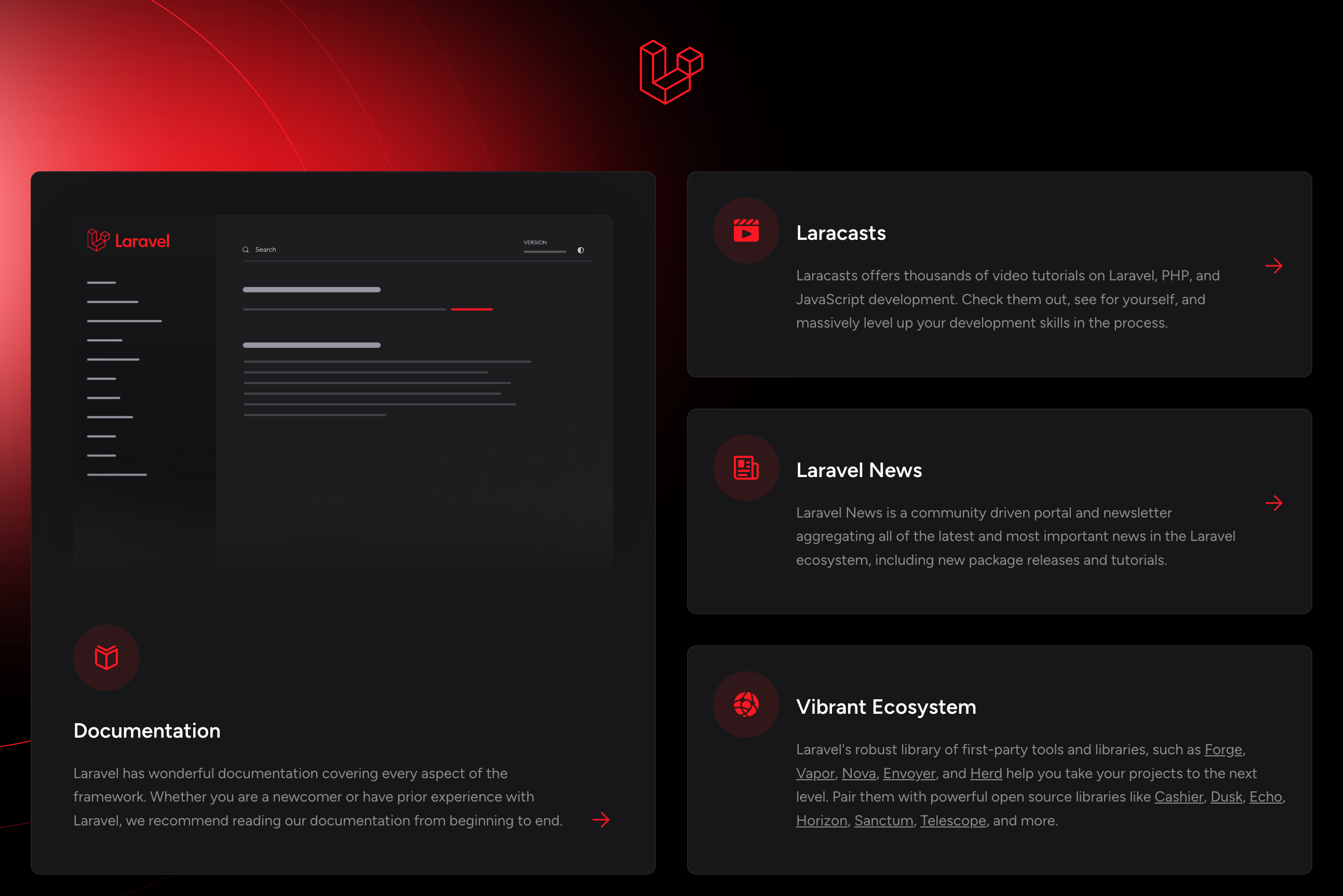 A fresh Laravel installation